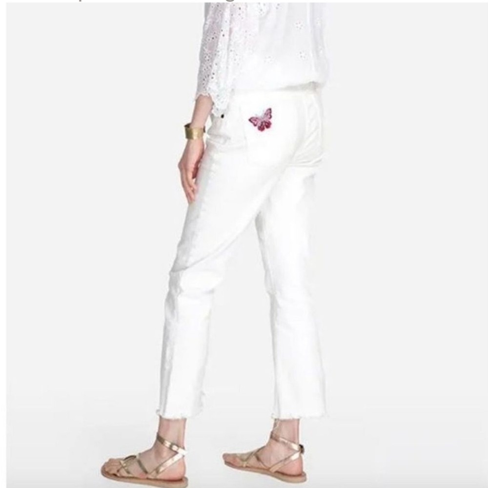 Johnny Was The Cropped Baby Foot Denim Jeans